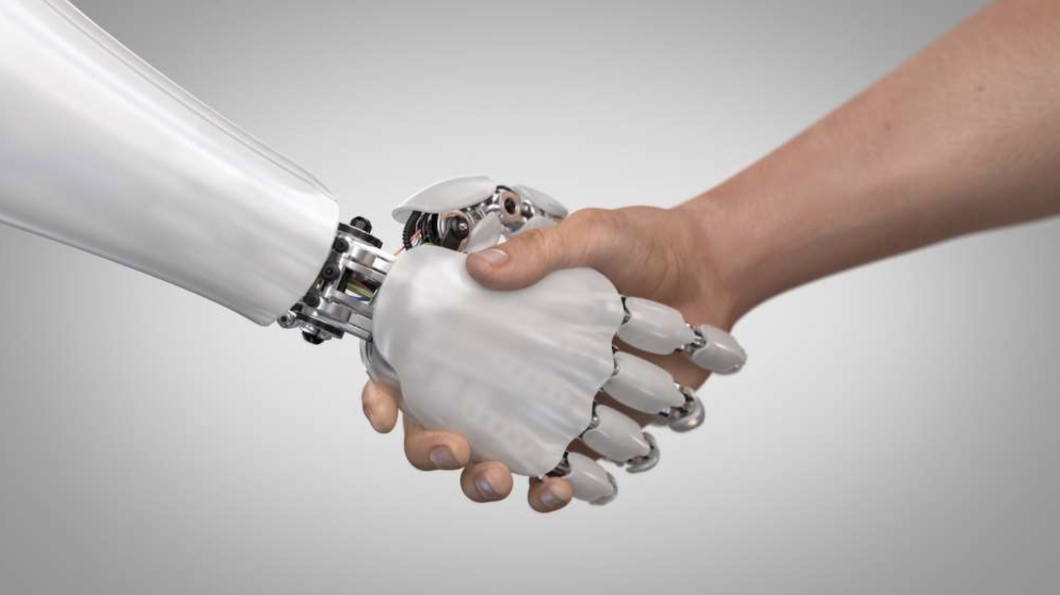 Robot and Human Shaking Hands